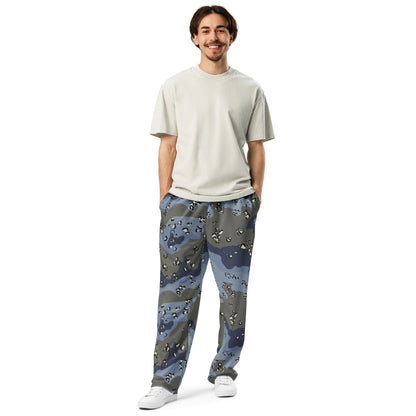 Saudi Chocolate Chip Desert Urban Blue CAMO Wide-leg joggers - Joggers