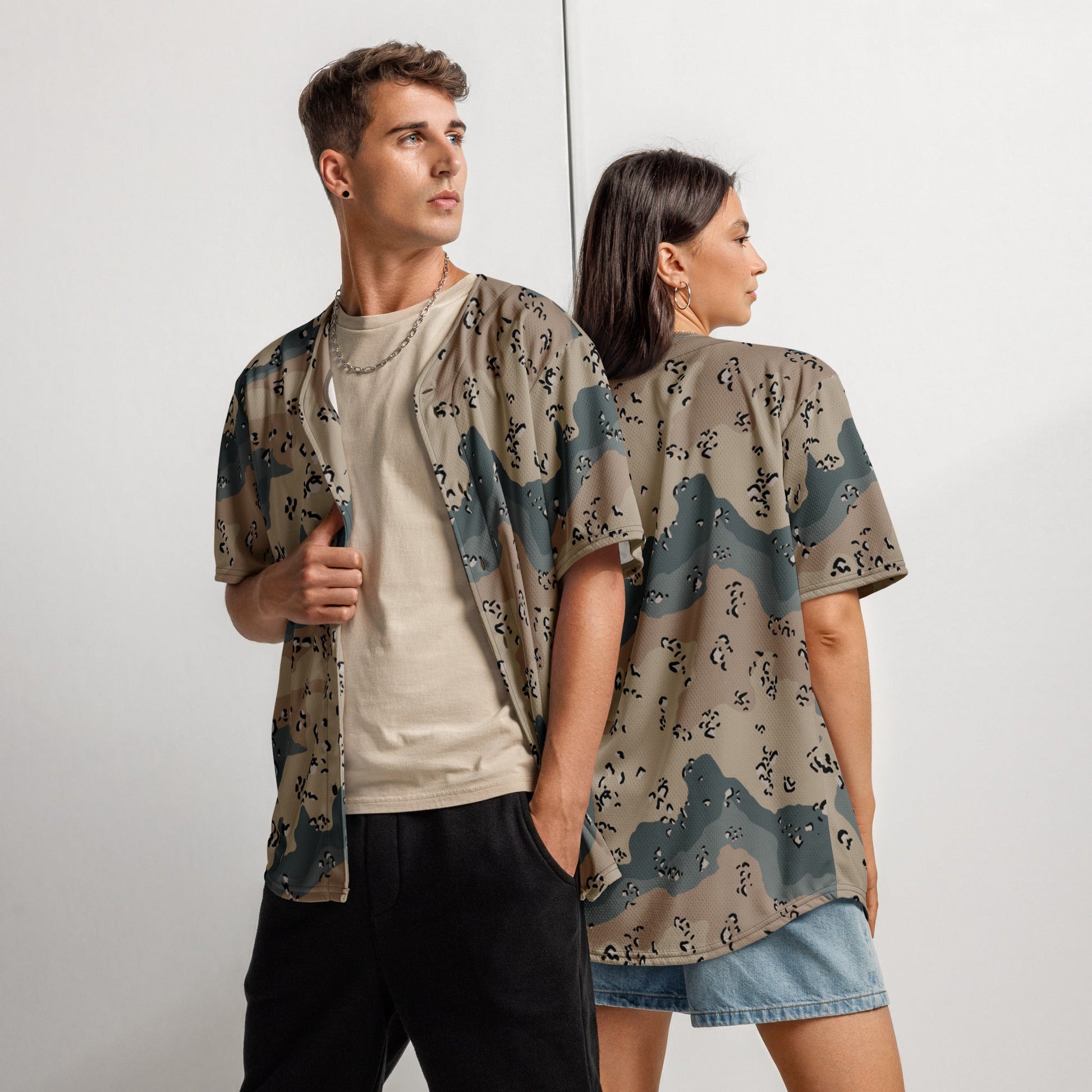 Saudi Chocolate Chip Marines Desert CAMO baseball jersey - 2XS - Baseball Jerseys