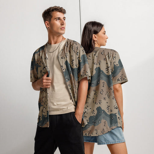 Chocolate Chip Saudi Marines Desert CAMO Unisex Baseball Jersey - 2XS