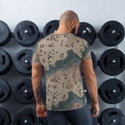 Chocolate Chip Saudi Marines Desert CAMO Mens Athletic T-Shirt - Shirt
