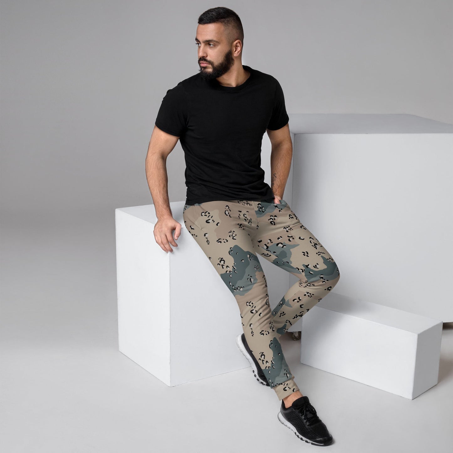 Saudi Arabian Chocolate Chip Marines Desert CAMO Mens Joggers - XS
