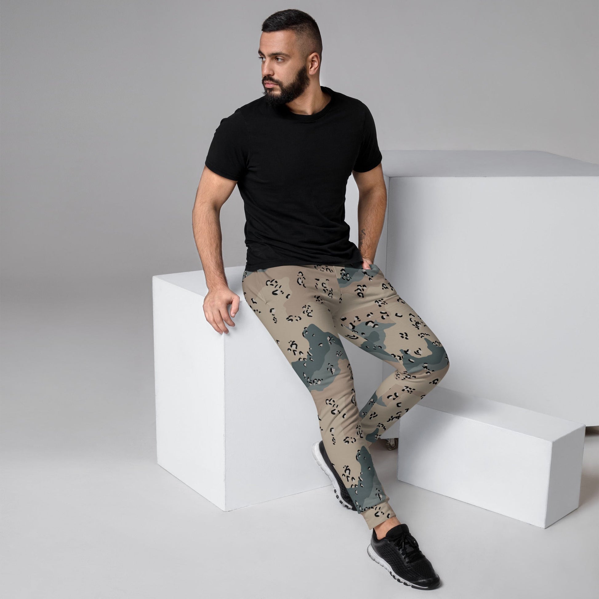 Saudi Arabian Chocolate Chip Marines Desert CAMO Mens Joggers - XS