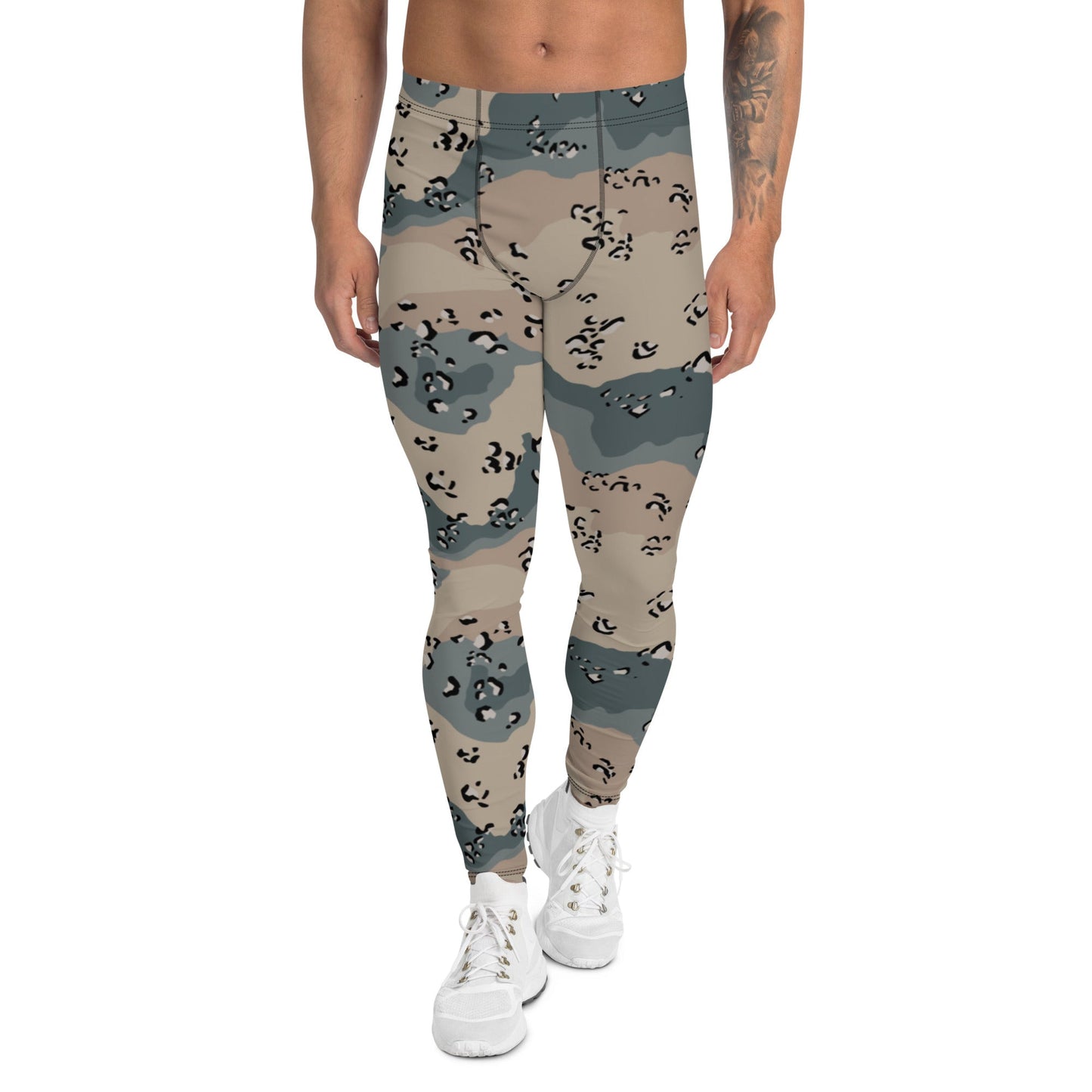 Saudi Chocolate Chip Marines Desert CAMO Mens Leggings - XS