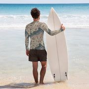 Chocolate Chip Saudi Marines Desert CAMO Mens Long-Sleeve Rash Guard