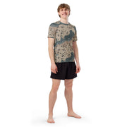 Chocolate Chip Saudi Marines Desert CAMO Mens Short-Sleeve Rash Guard - SS