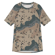 Chocolate Chip Saudi Marines Desert CAMO Mens Short-Sleeve Rash Guard - 2XS - SS