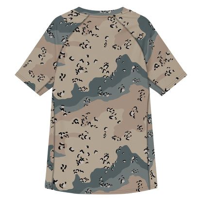 Saudi Chocolate Chip Marines Desert CAMO Mens Short-Sleeve Rash Guard - Short-sleeve Guards