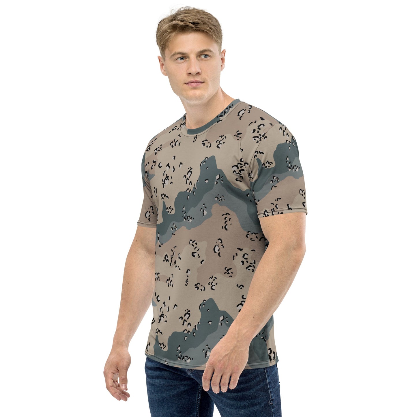 Saudi Chocolate Chip Marines Desert CAMO Mens T-shirt - T-Shirts