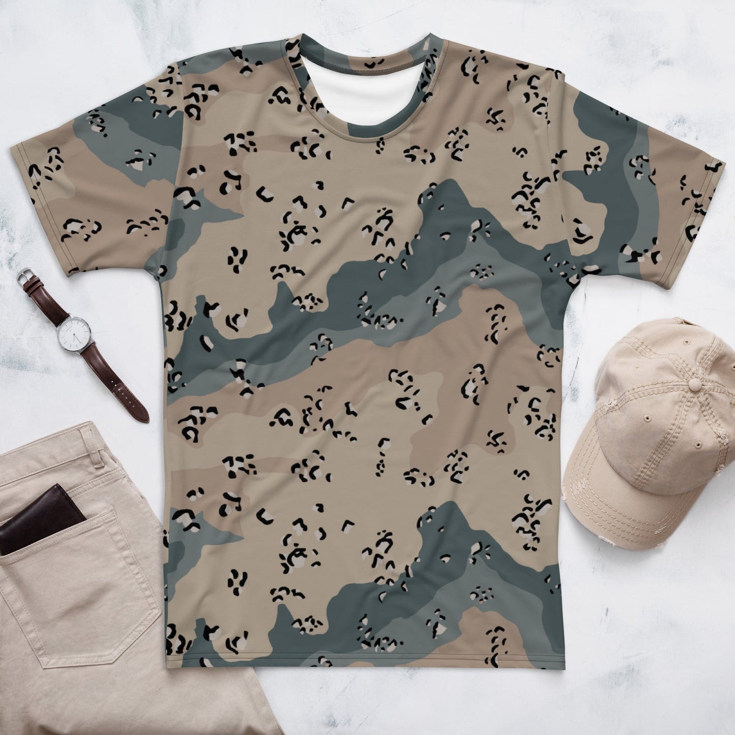 Saudi Chocolate Chip Marines Desert CAMO Mens T-shirt - XS - T-Shirts