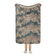 Chocolate Chip Saudi Marines Desert CAMO Sherpa Blanket - 37″×57″