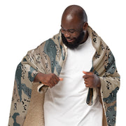 Chocolate Chip Saudi Marines Desert CAMO Sherpa Blanket