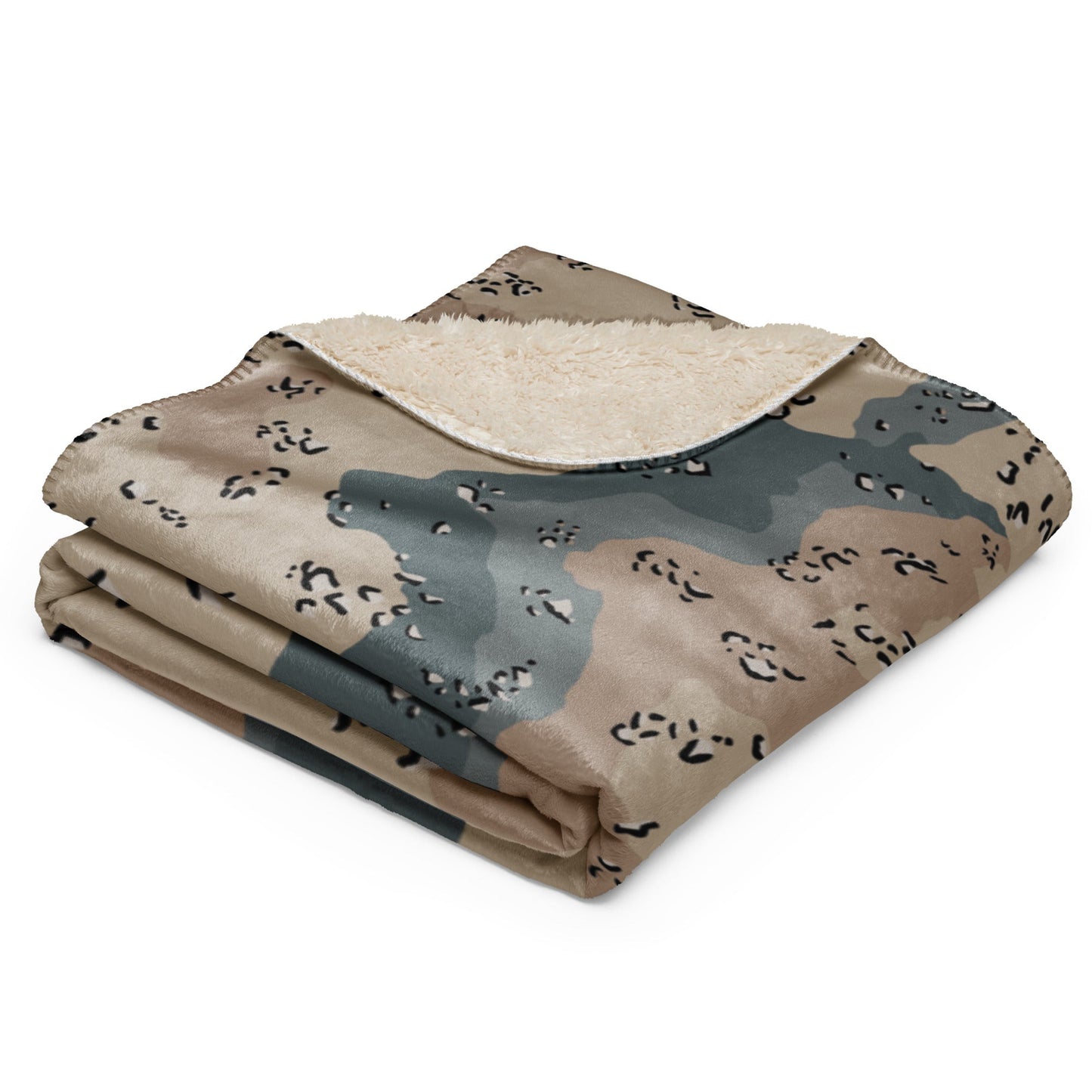 Saudi Chocolate Chip Marines Desert CAMO Sherpa blanket - Blankets
