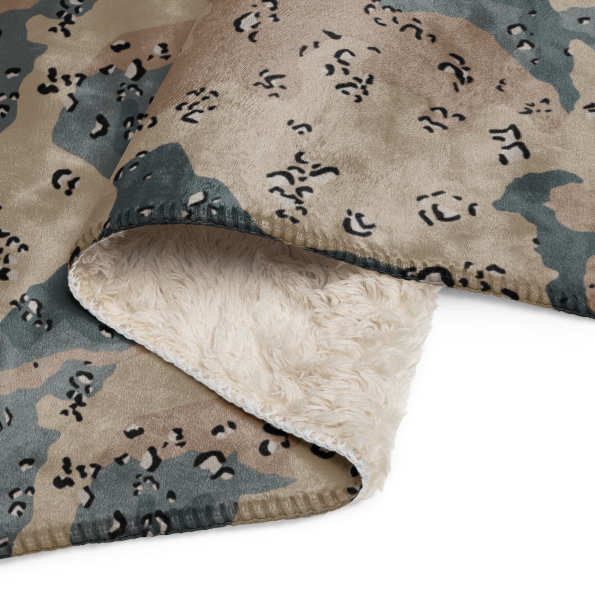 Saudi Chocolate Chip Marines Desert CAMO Sherpa blanket - Blankets