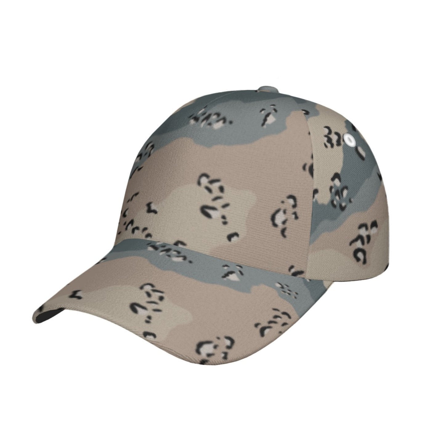 Saudi Chocolate Chip Marines Desert CAMO Snapback Ball Cap - U / White