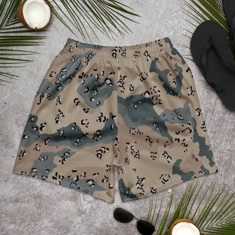 Chocolate Chip Saudi Marines Desert CAMO Unisex Athletic Long Shorts