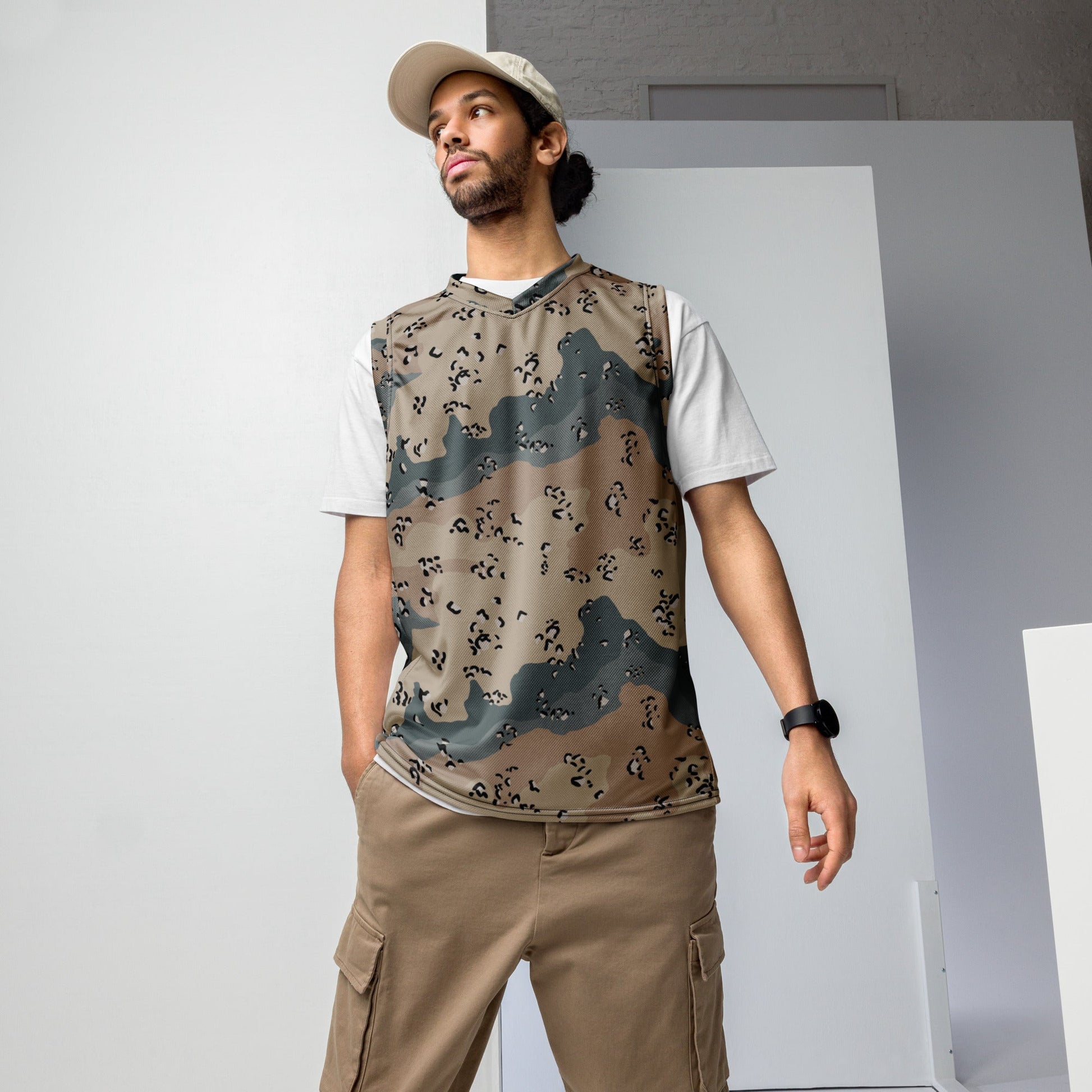 Saudi Chocolate Chip Marines Desert CAMO unisex basketball jersey - 2XS - Basketball Jerseys