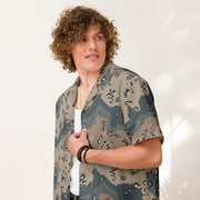 Chocolate Chip Saudi Marines Desert CAMO Unisex Short-Sleeve Button Shirt - Button-Up