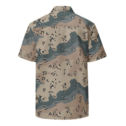 Saudi Chocolate Chip Marines Desert CAMO Unisex button shirt - Button Shirts