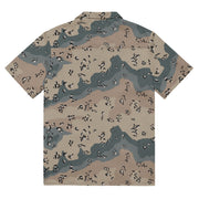 Chocolate Chip Saudi Marines Desert CAMO Unisex Short-Sleeve Button Shirt - Button-Up