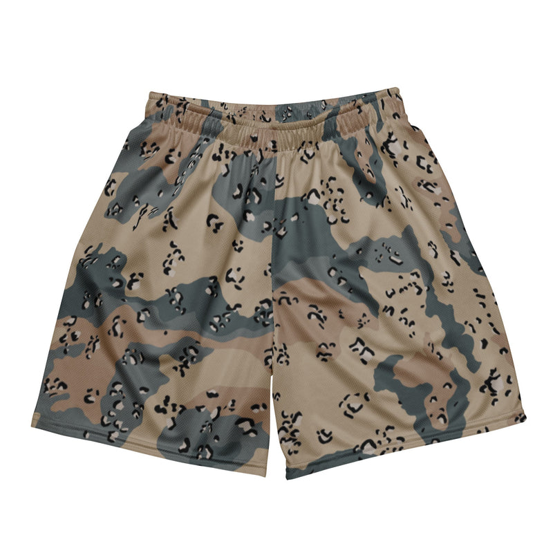 Chocolate Chip Saudi Marines Desert CAMO Unisex Mesh Shorts - 2XS