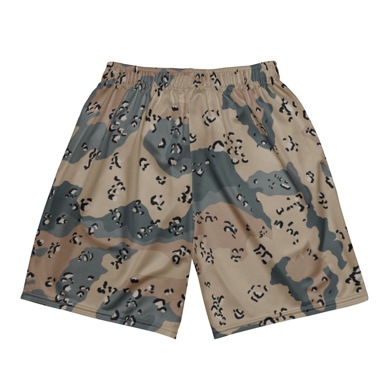 Chocolate Chip Saudi Marines Desert CAMO Unisex Mesh Shorts