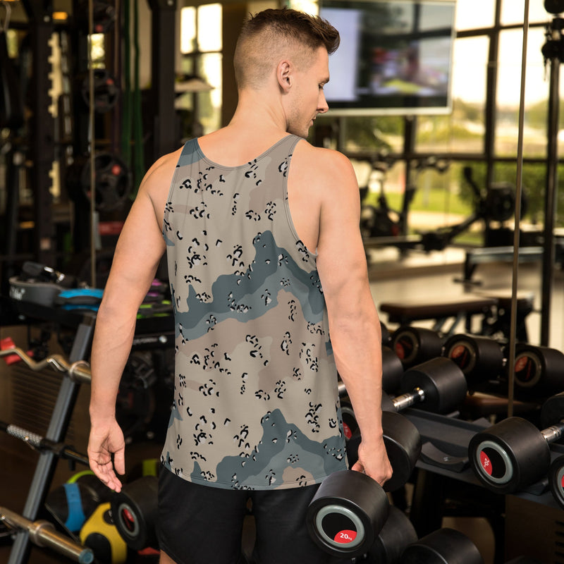Chocolate Chip Saudi Marines Desert CAMO Unisex Tank Top - Shirt