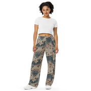 Chocolate Chip Saudi Marines Desert CAMO Unisex Wide-Leg Leisure Pants - Pant