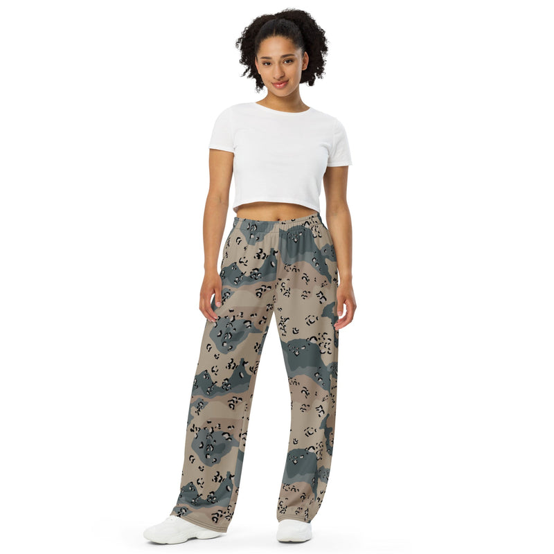Chocolate Chip Saudi Marines Desert CAMO Unisex Wide-Leg Leisure Pants - Pant