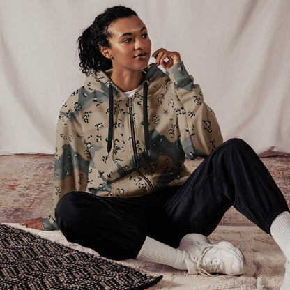 Saudi Chocolate Chip Marines Desert CAMO Unisex zip hoodie - Zip Hoodies