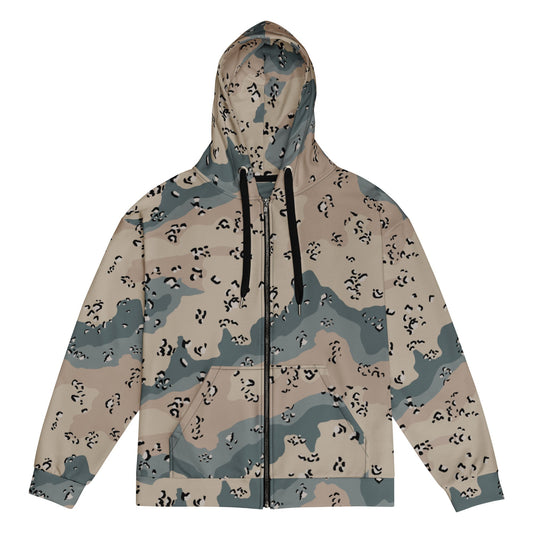 Saudi Chocolate Chip Marines Desert CAMO Unisex zip hoodie - 2XS - Zip Hoodies