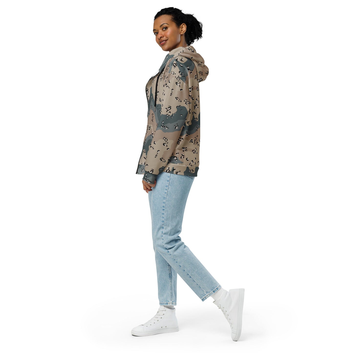 Saudi Chocolate Chip Marines Desert CAMO Unisex zip hoodie - Zip Hoodies