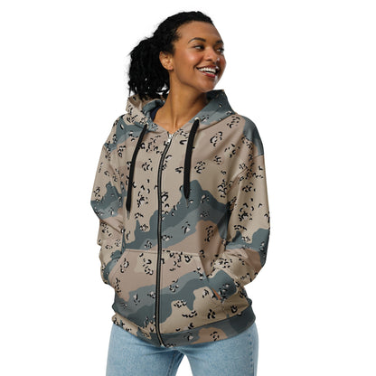Saudi Chocolate Chip Marines Desert CAMO Unisex zip hoodie - Zip Hoodies