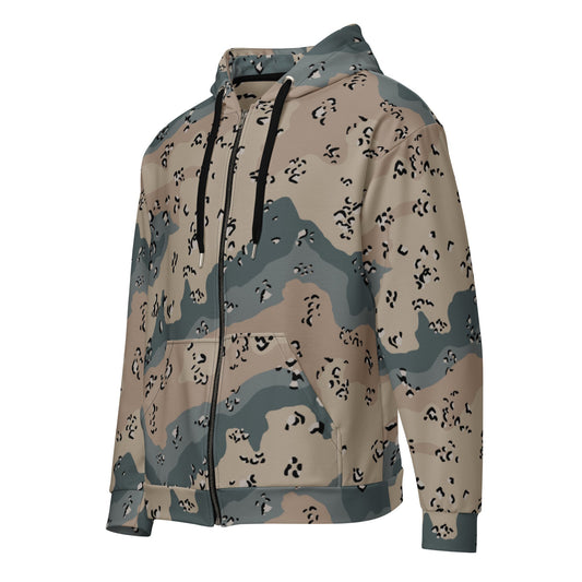 Saudi Chocolate Chip Marines Desert CAMO Unisex zip hoodie - Zip Hoodies