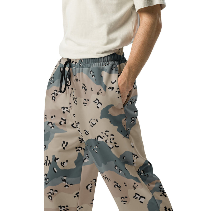 Chocolate Chip Saudi Marines Desert CAMO Unisex Wide-Leg Joggers