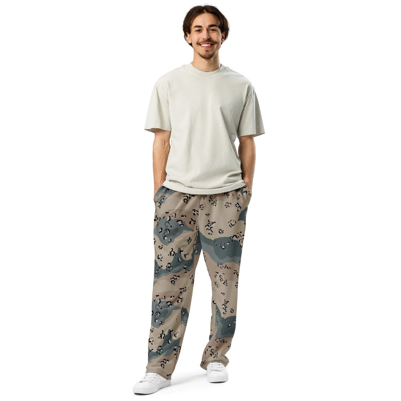 Chocolate Chip Saudi Marines Desert CAMO Unisex Wide-Leg Joggers