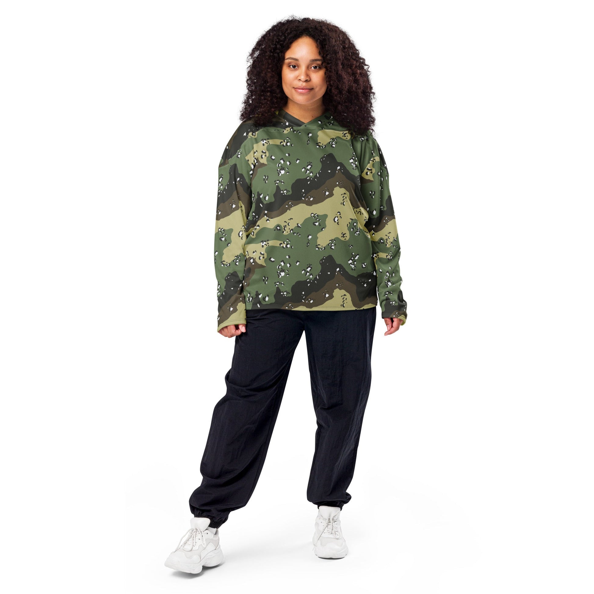 Saudi Arabian Chocolate Chip Marsh CAMO Unisex Hockey Fan Jersey