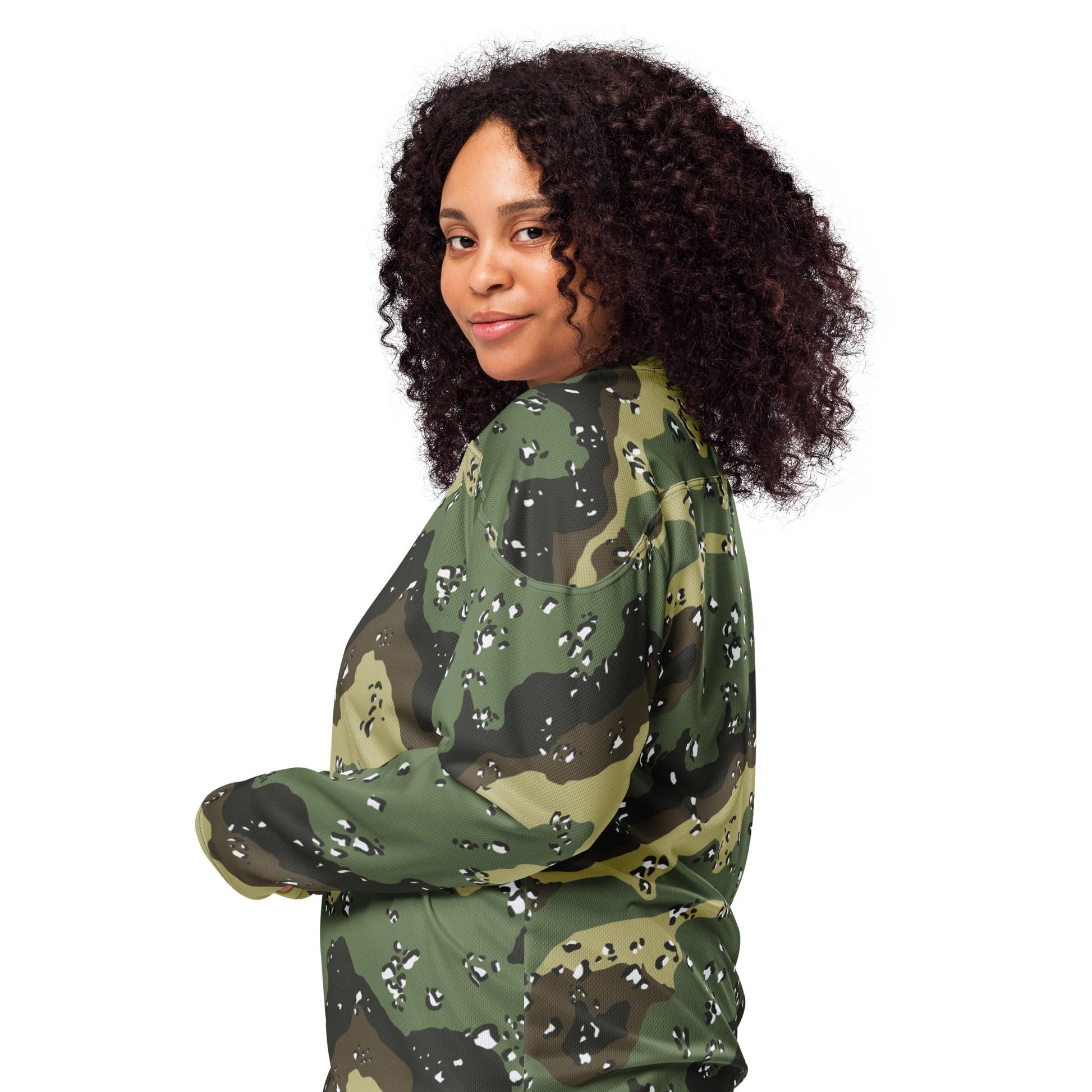 Saudi Arabian Chocolate Chip Marsh CAMO Unisex Hockey Fan Jersey