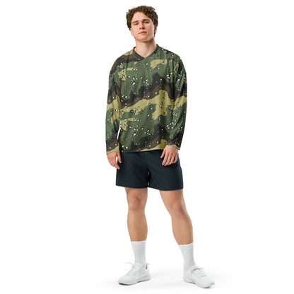 Saudi Arabian Chocolate Chip Marsh CAMO Unisex Hockey Fan Jersey