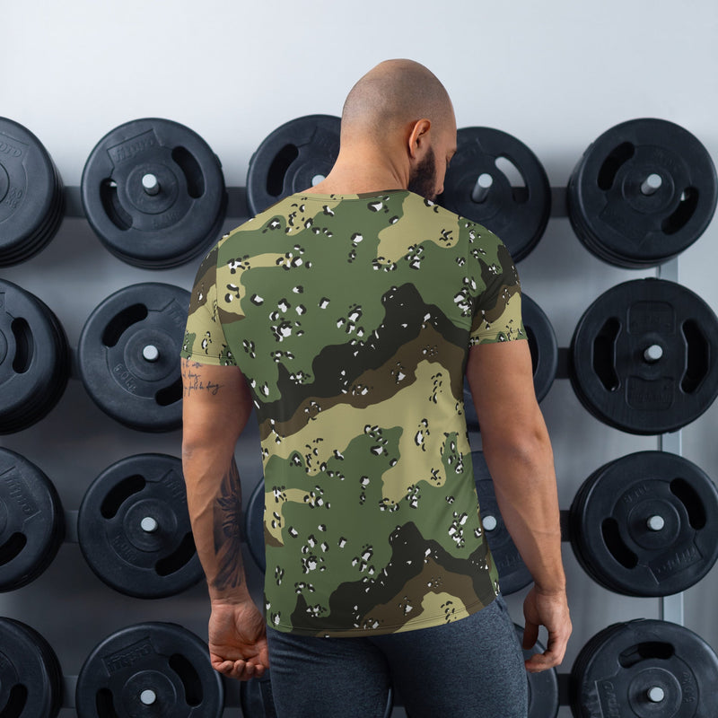 Chocolate Chip Saudi Marsh CAMO Mens Athletic T-Shirt - Shirt