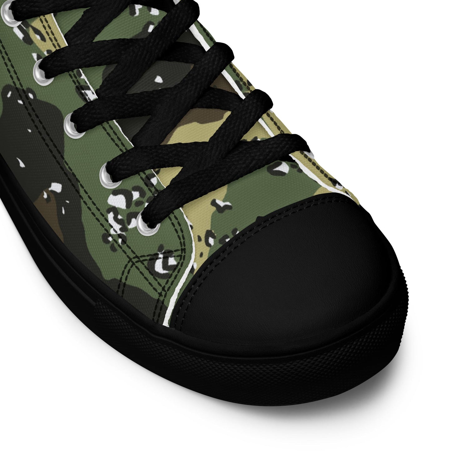 Saudi Chocolate Chip Marsh CAMO Mens high top canvas shoes - High Top Canvas Shoes