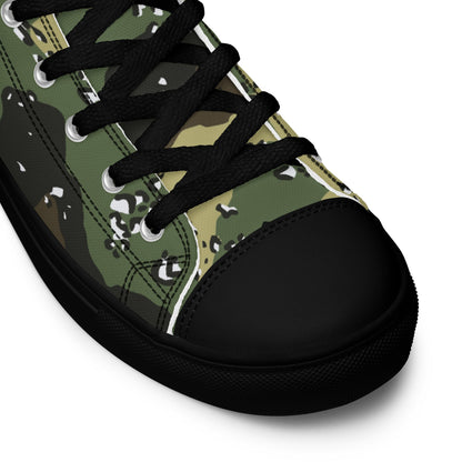 Saudi Chocolate Chip Marsh CAMO Mens high top canvas shoes - High Top Canvas Shoes