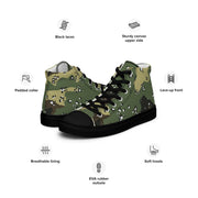 Chocolate Chip Saudi Marsh CAMO Mens High-Top Canvas Shoes