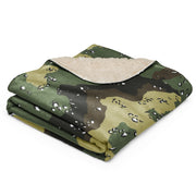 Chocolate Chip Saudi Marsh CAMO Sherpa Blanket