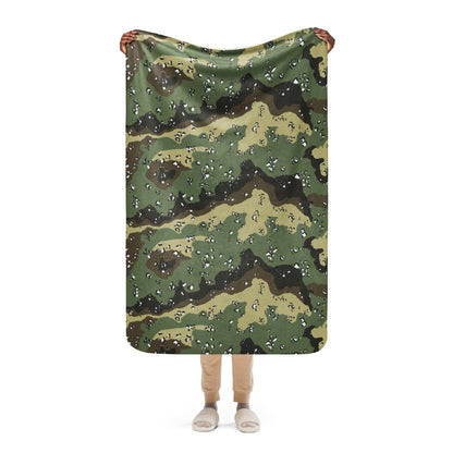 Saudi Chocolate Chip Marsh CAMO Sherpa blanket - 37″×57″ - Blankets