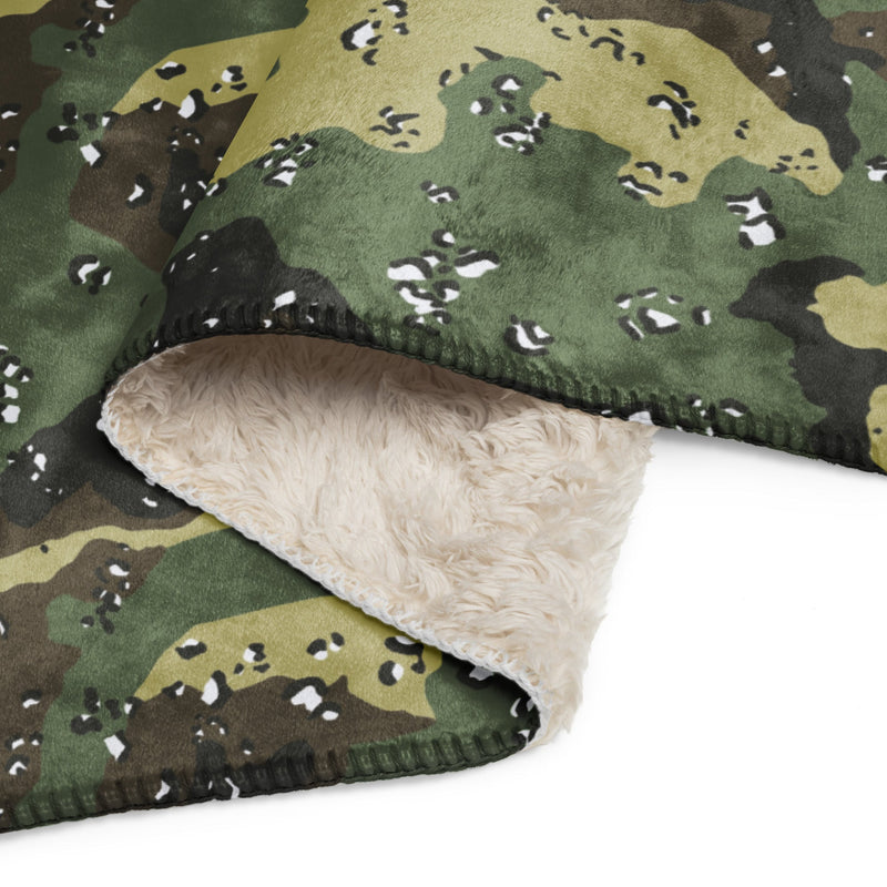 Chocolate Chip Saudi Marsh CAMO Sherpa Blanket