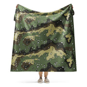 Chocolate Chip Saudi Marsh CAMO Sherpa Blanket - 60″×80″