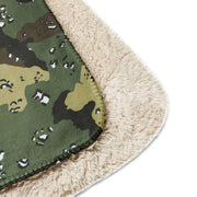 Chocolate Chip Saudi Marsh CAMO Sherpa Blanket