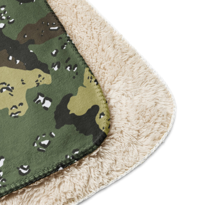 Chocolate Chip Saudi Marsh CAMO Sherpa Blanket