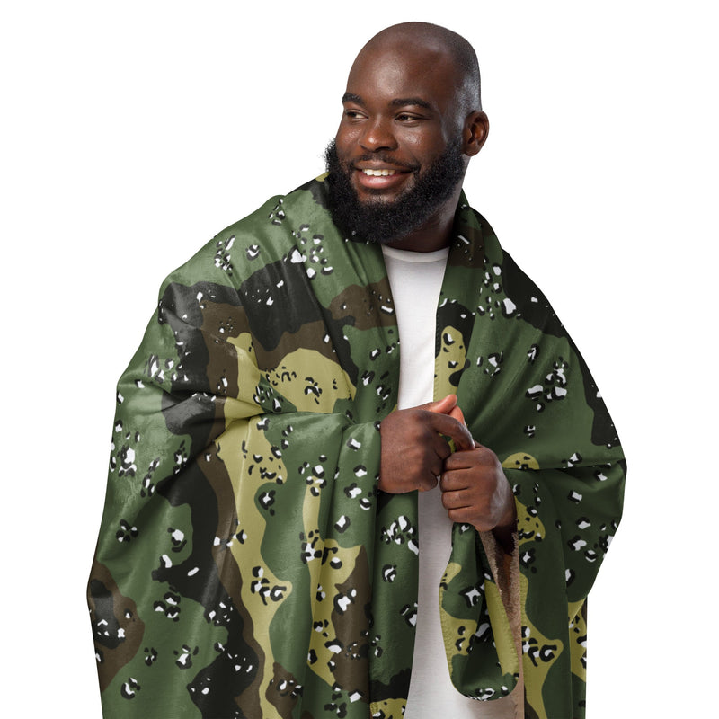 Chocolate Chip Saudi Marsh CAMO Sherpa Blanket