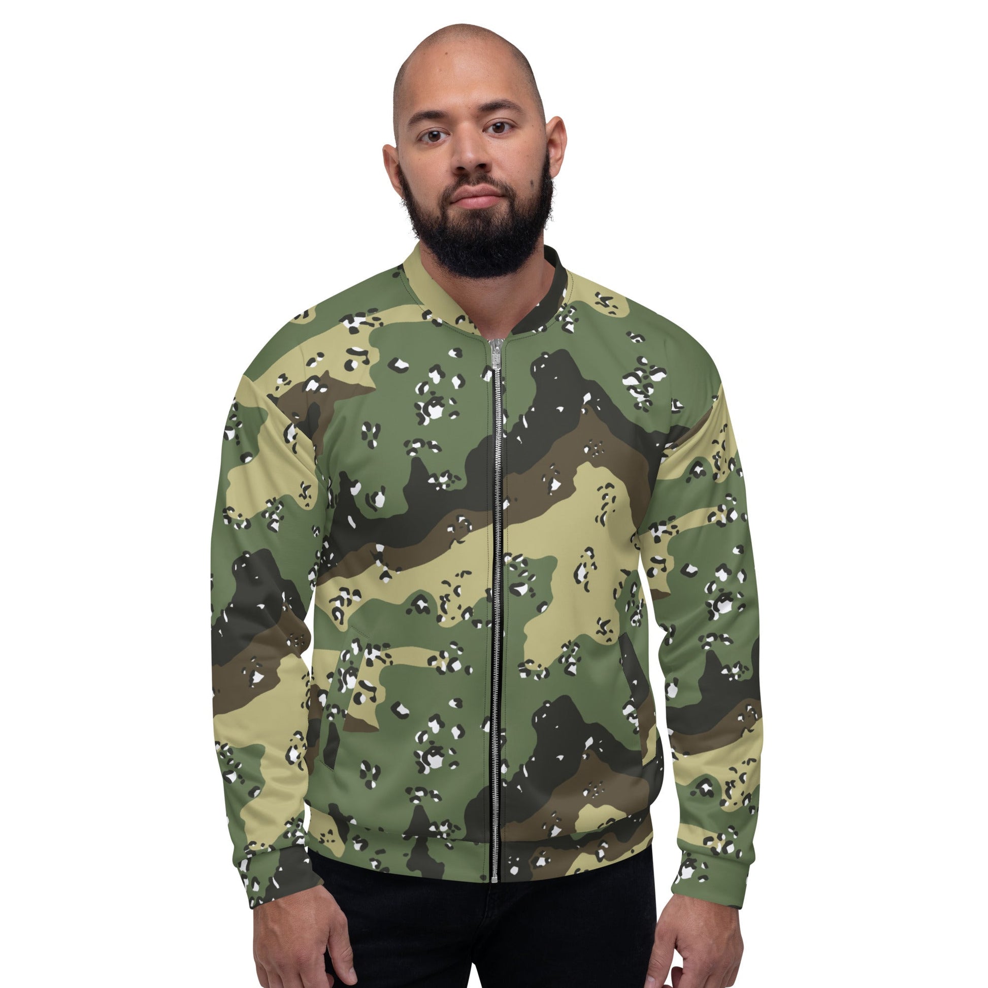 Saudi Chocolate Chip Marsh CAMO Unisex Bomber Jacket - Jackets